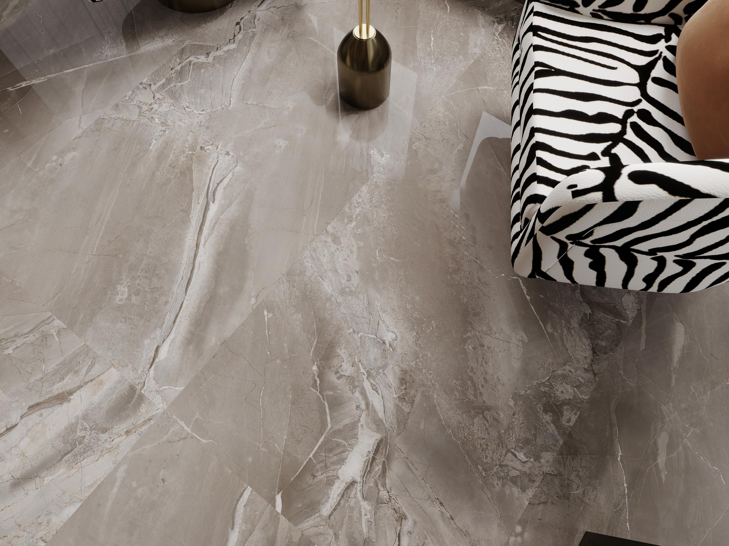 Living room floor tiles, villa large flat floor, anti slip and wear-resistant floor tiles, replicated glazed large rock slab