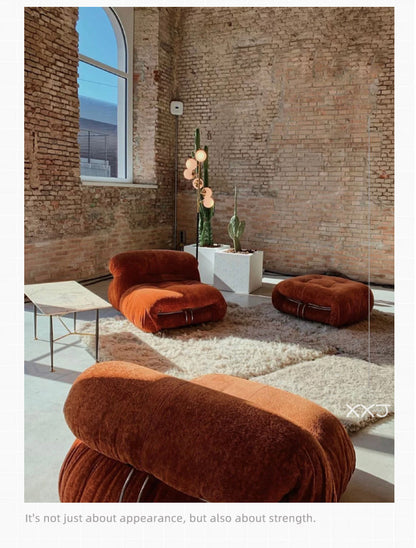 Steel tooth fabric sofa, single person small-sized living room sofa