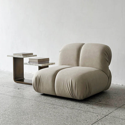 Modern minimalist marble, stainless steel, light luxury designer, cloud top edge villa, living room, sofa