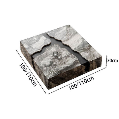 Natural marble coffee table light luxury square large unit Italian minimalist luxury stone designer furniture