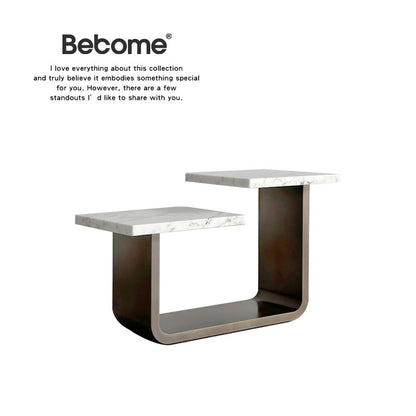 Modern minimalist marble, stainless steel, light luxury designer, cloud top edge villa, living room, sofa