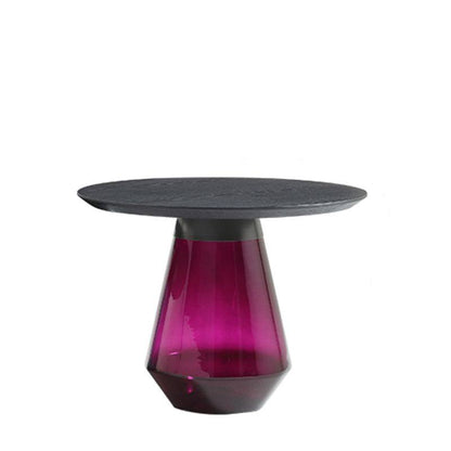 Modern Round Colorful Glass Coffee Table Set New Design for Small Apartments Designer High-End Bell Coffee Table