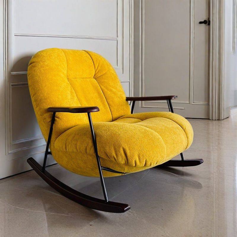 Lazy rocking chair, living room balcony, study room, sofa chair, single person casual fabric modern small sofa chair