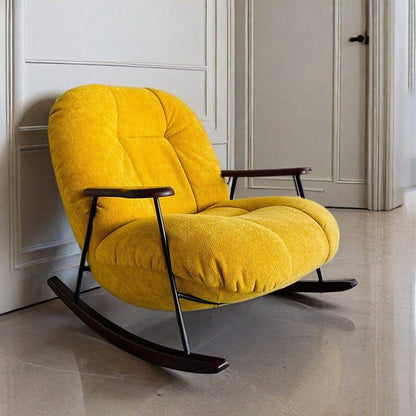 Lazy rocking chair, living room balcony, study room, sofa chair, single person casual fabric modern small sofa chair