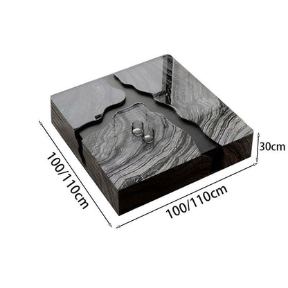 Natural marble coffee table light luxury square large unit Italian minimalist luxury stone designer furniture