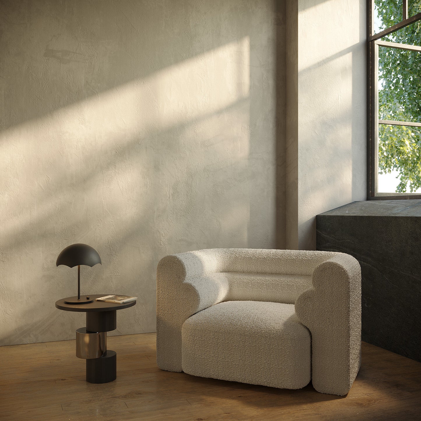 Medieval minimalist Nordic solid wood small table
