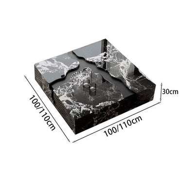 Natural marble coffee table light luxury square large unit Italian minimalist luxury stone designer furniture