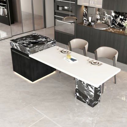 2025 New Tea Table Kung Fu Tea Table Customized Island Table Tea Table Integrated Light Luxury Modern Multi functional Rock Plate