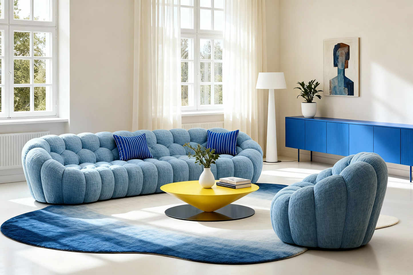 Pumpkin shaped armchair sofa