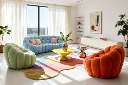 Pumpkin shaped armchair sofa