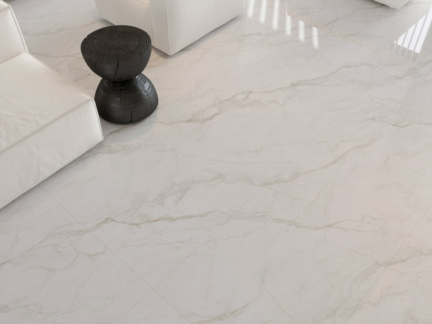 French Cream Marble Tile, Cold River Snow, All-Marble Tile for Living Room and Bathroom Floor