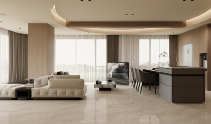 Light luxury texture beige ceramic tiles for villas, homestays, guest restaurants, non slip tiles, matte tiles