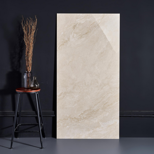 Light luxury texture beige ceramic tiles for villas, homestays, guest restaurants, non slip tiles, matte tiles