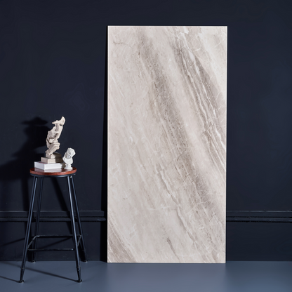 French modern minimalist Greek grey marble tiles, high-end villa living room, balcony, kitchen tiles
