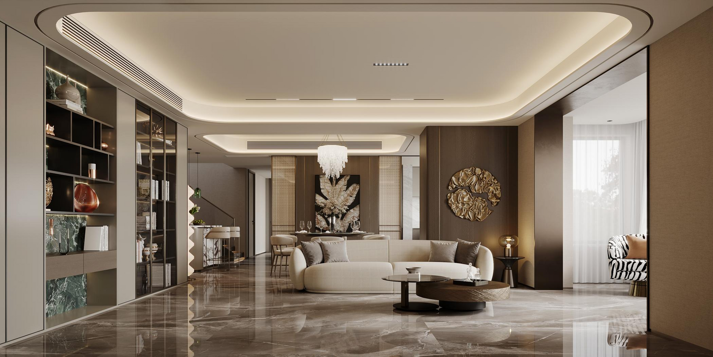 Living room floor tiles, villa large flat floor, anti slip and wear-resistant floor tiles, replicated glazed large rock slab