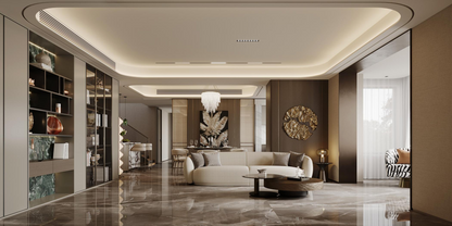 Living room floor tiles, villa large flat floor, anti slip and wear-resistant floor tiles, replicated glazed large rock slab