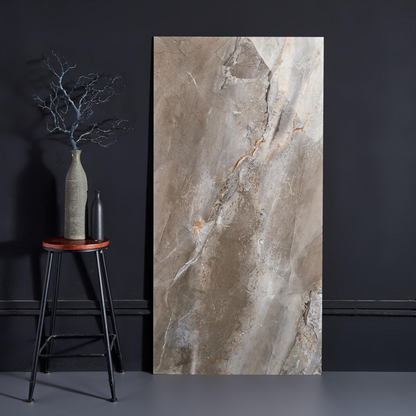 Living room floor tiles, villa large flat floor, anti slip and wear-resistant floor tiles, replicated glazed large rock slab