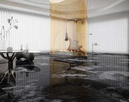 Dark colored marble slabs, ceramic tiles, dining rooms, hotels, villas, luxury stone flooring tiles