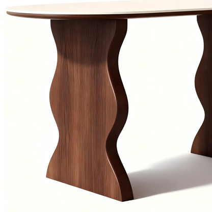 Rock board dining table and chair combination with ancient style 2025 new small household dining table solid wood rectangular shape